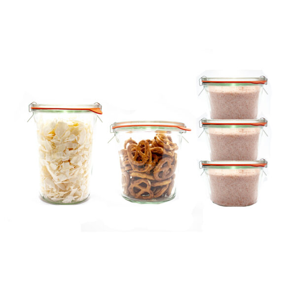 WECK Mold Kavanoz Set (2*850 ml + 1*580 ml + 3*370ml)