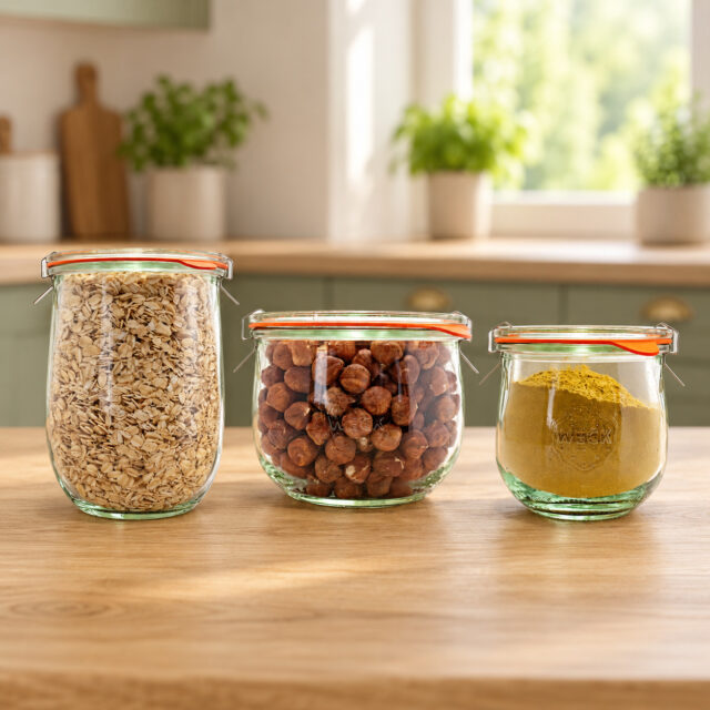 WECK Lale Kavanoz Set (1062 ml – 580 ml – 370 ml)