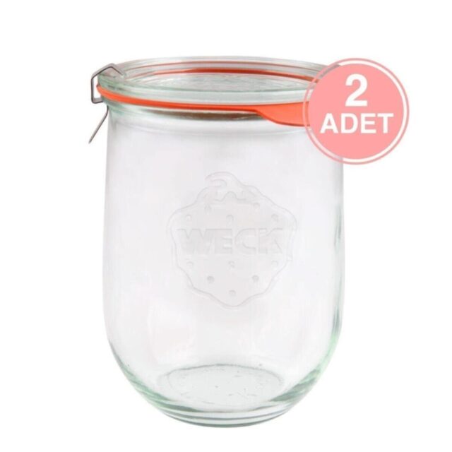WECK 1062 ml Lale Cam Saklama Kavanozu 2 Adet Wcktop