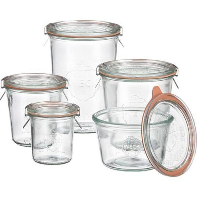 WECK Mold Kavanoz Set ( 850 ml , 580 ml , 370 ml , 290 ml Uzun , 160 ml )