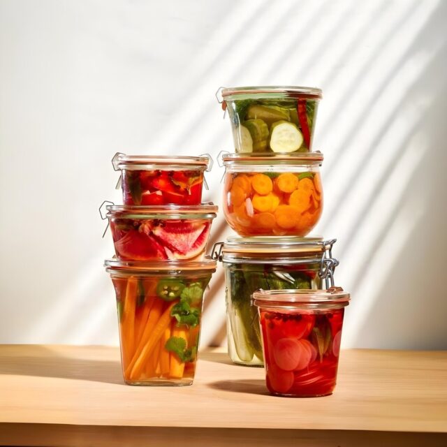 WECK Kavanoz Saklama Seti ( 580 ml Mold , 370 ml Mold , 290 ml Mold, 580 ml Lale)