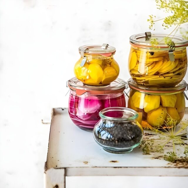 WECK 580 ml Lale (3 Adet ) + 220 ml Deco (2 adet) Saklama ve Pisirme Kavanoz Seti